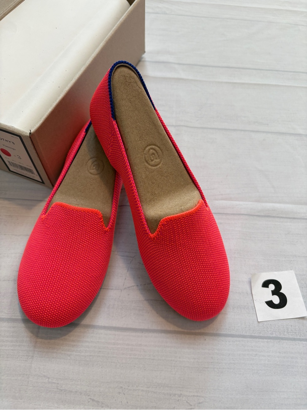 Rothy's Girls Knit Slip-On Flats in Bright Coral